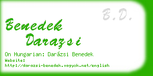benedek darazsi business card