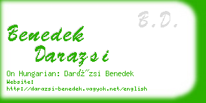 benedek darazsi business card